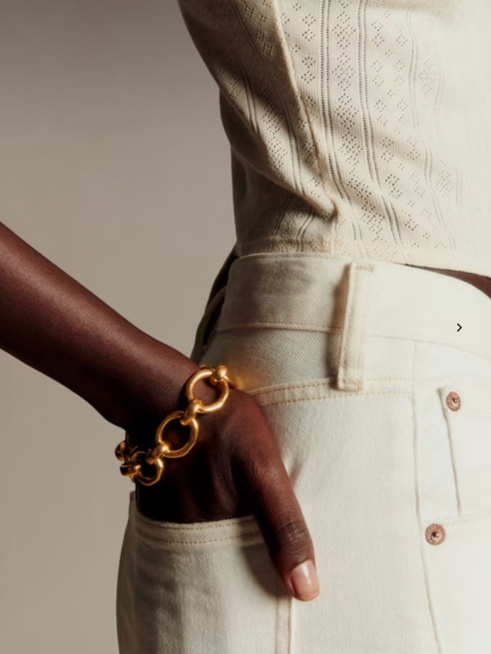 Sezane Chunky Gold Link Bracelet